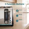 HOMCOM 4 Slice Toaster with 7 Browning Levels, Reheat, Defrost and Cancel Functions, Self-Centring Slots, Auto Shut-Off, Removable Crumb Tray, 1860W, Black