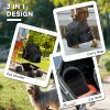 PawHut Pet Stroller, 3 in 1 Folding Dog Stroller Pram w/ 4 Wheels, Detachable Carrier, Storage Basket, Cup Holder, Safety Leashes, for Mini Dogs, Cats, Black