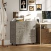Vinsetto Filing Cabinet with Locking Doors & Shelves, 2-Tier Lockable Storage Cabinet with 2 Keys for Home Office, 80W x 40D x 80H cm, Grey