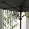 Outsunny 3 x 3(m) Pop Up Gazebo with Extend Dual Awnings, 1 Person Easy up Marquee Party Tent with 1-Button Push, Double Roof, Wheeled Bag, Sandbags, Height Adjustable Instant Shelter, Grey