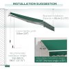 Outsunny 3 x 2m Manual Window Awning Canopy Garden Outdoor Shelter Patio Sun Shade UV Blocker Light Weight Aluminium Frame w/ Hand Crank Green