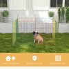 PawHut Dog Playpen Puppy Pen Metal Rabbit Run Pet Crate Fence w/ Door Indoor & Outdoor, 60H x 156cm