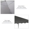 Outsunny 3x3(m) Pop Up Gazebo, Foldable Party Tent with Wave Edge and Carry Bag, Height Adjustable Festival Camping Canopy for Garden Outdoor, Grey