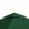 Outsunny 3 x 3(m) Gazebo Canopy Roof Top Replacement Cover Spare Part Dark Green (TOP COVER ONLY)