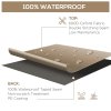 Outsunny 600D Oxford Outdoor Garden Furniture Sofa Set Cover, Waterproof Anti-UV Rattan Sun Lounger Protection Protector Cover, 275L x 205W x 90Hcm, Beige