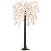 HOMCOM 6ft Cherry Blossom Tree Light with 450 Warm White LED Lights, Artificial Tree for Indoor, Party, Wedding, Christmas, Home Decoration, Pink