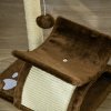 PawHut Cat Tree, Cat Tower for Kittens with Rotatable Top Bar, Sisal Scratching Post, Tunnel, Dangling Balls - Brown