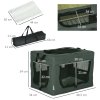 PawHut 48.5cm Pet Carrier for Miniature Dogs, Portable Cat Carrier Soft Side Pet Travel Crate with Removable Mat, Carry Bag, Breathable Mesh Window Door - Grey