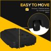 Outsunny Parasol Base, Water and Sand Filled, Up to 100kg, Portable Umbrella Stand Weights for Cantilever Banana Parasol with Wheels, Black