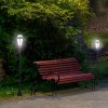 Outsunny 2 PCS 1.3M Garden Solar Lamp Post Lights Solar Powered LED Lantern Patio Pathway Walkway Outdoor Water-Resist Auto Switch 6 Hours Black