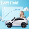 AIYAPLAY Aston Martin DBX Licensed 12V Kids Ride on Car, Kids Electric Car with Remote Control, 4 Suspension Wheels, LED Lights, Music, Horn, Slow Start, for Ages 3-6 Years, White
