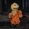 HOMCOM 77cm Outdoor Halloween Decoration Scarecrow, Standing Scarecrow Prop Life Size with Sound and Motion Activated, Light Up Eyes, Howling Sound, Posable Arms, Moving Hands