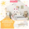 ZONEKIZ Toddler Bed Frame, Kids Bedroom Furniture, for Ages 3-6 Years, 143 x 74 x 75cm - White