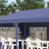 Outsunny 3 x 6m Garden Pop Up Gazebo, Height Adjustable Marquee Party Tent with Sidewalls, Storage Bag, Blue