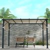 Outsunny 2 PCS Pergola Canopy Replacement, 4.9 x 1.2m UV Protection Pergola Cover, Easy to Install, for 3 x 3(m) Pergola, Cream White