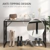 HOMCOM Console Table, Industrial Sofa Table with Metal Frame for Living Room, Hallway, 120cm, Grey