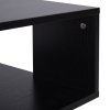 HOMCOM Side Table Square Coffee Table Modern End Table with 2 Tier Storage Shelves for Living Room, Bedroom