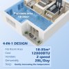 HOMCOM 12000 BTU Portable Air Conditioner, 5 in 1 Air Conditioning Unit, Dehumidifier with Remote, LED Display, 2 Speeds, 24H Timer, Child Lock, Window Venting Kit, 35m², A Energy Efficiency