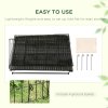 PawHut Rabbit Run Playpen, Guinea Pig Cage with Pitched Roof, Sun Protection Cover, 220 x 103 x 103 cm, Metal Enclosure for Small Animals, Chickens, Ferrets, Beige