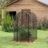 Outsunny Fruit Cage Bird Netting, Heavy Duty Fruit and Vegetable Protection Tent with Zipped Door, Anti Bird, Insects, Small Animals, 1.2 x 1.2 x 1.9m, Black