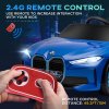HOMCOM BMW i4 Licensed 12V Electric Car for Kids, Kids Electric Ride-on with Remote Control, Suspension Wheels, Music, Horn, Lights, MP3 Slot, Portable Battery, for Ages 3-6 Years - Blue