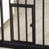 PawHut Extra Tall Dog Gate with Cat Flap, Pet Safety Gate for Doorways Stairs with Auto Close Double Locking, 104 cm Tall 74-101 cm Wide, Black