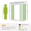 Outsunny 6.5 x 4FT Galvanised Metal Garden Shed with Foundation Kit, Lockable Tool Storage House with Double Sliding Doors and 2 Vents, Green