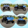 HOMCOM 2 Seater Kids Ride On Car with Electric Bucket, 12V Battery Powered Electric UTV with Shovel, Parental Remote, 4 Spring Suspension Wheels, Working Horn, Music - Blue