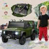 AIYAPLAY Land Rover Licensed Electric Car for Kids, 12V Battery-Powered Kids Ride On Car with Remote Control, Music, Horn, Suspension Wheels, LED Lights, Off-Road Toy for 3-5 Years Old, Green