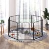 PawHut Dog Pen 8 Panels Puppy Pen Heavy Duty Pet Playpen for Indoor Outdoor for Dogs, Rabbits, Ducks 80cm High