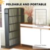 PawHut Dog Pen, 8 Panel Puppy Pen, Steel Dog Playpen, for Large Breeds, 100cm Tall, Black