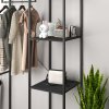 HOMCOM Coat Rack with Shoe Storage, 170cm Free Standing Hall Tree with Hanging Rail and Storage Shelves, 2-In-1 Coat Stand for Hallway, Entryway, Bedroom, Black
