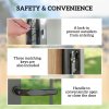 Outsunny Galvanised Steel Garden Gate, Outdoor Fence Gate Security Barrier with Lock, Keys and Handle, Outdoor Entrance Way Door with Classic Finials, 105 x 204 cm, Black