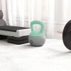SPORTNOW Soft Kettlebell, 12kg Kettle Bell with Non-Slip Handle for Home Gym Weight Lifting and Strength Training, Grey and Green