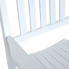 Outsunny Outdoor Porch Rocking Chair Armchair Wooden Patio Rocker Balcony Deck Garden Seat White