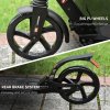 HOMCOM Folding Kick Scooter, Adjustable Ride On Scooter with 200mm Big Wheels and Double Shock Absorption, Urban Scooter for 14+ Teens Adult, Black