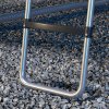 SPORTNOW Galvanised Steel Trampoline Ladder, 2 Steps/3 Steps Outdoor Trampoline Accessories for 6ft, 8ft, 10ft, 12ft, 13ft, 14ft, 16ft Trampoline, 110L x 32Wcm, Silver Tone