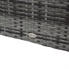 Outsunny 4 Pieces Rattan Garden Furniture Set, 4 Seater Corner Sofa Set with Storage Box, 2 Drawers Coffee Table, Loveseats with Cushions, Wicker Garden Conservatory Furniture for Balcony, Grey