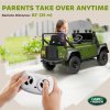 AIYAPLAY Land Rover Licensed Electric Car for Kids, 12V Battery-Powered Kids Ride On Car with Remote Control, Music, Horn, Suspension Wheels, LED Lights, Off-Road Toy for 3-5 Years Old, Green