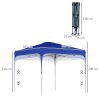 Outsunny 3 x 3(M) Pop Up Gazebo, UPF 50+ Foldable Canopy Tent with Wheeled Carrybag, 4 Leg Weight Bags, Height Adjustable Marquee Shelter 1 person easy setup for Outdoor Garden Patio Party, Blue
