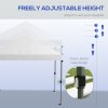 Outsunny 3 x 3(m) Pop Up Gazebo, 1 Person Easay Setup Marquee Party Tent with 1-Button Push, Adjustable Straight Legs, Wheeled Bag, Stakes, Ropes, Sandbags, Instant Shelter, White