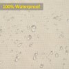 Outsunny 600D Oxford Cloth Garden Furniture Cover Waterproof, 3 Seater Sofa Protector for Patio, Outdoor, Beige, 218 x 111 x 63-101 cm