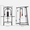 SPORTNOW 3-In-1 Smith Machine, Multifunctional Power Cage with Dual Cable Pulley System, Chest Press Station, 17-Level Squat Rack and Barbell Bar, Home Gym System