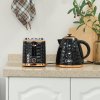 HOMCOM Kettle and Toaster Sets, 3000W 1.7L Rapid Boil Kettle & 2 Slice Toaster with 7 Browning Controls, Defrost, Reheat and Crumb Tray, UK Otter thermostat, Black