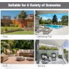 Outsunny 4.4m Large Garden Parasol, Double-Sided Cantilever Parasol with Base Included, Patio Umbrella Sun Shade with Steel Pole 12 Ribs Crank Handle Easy Lift Twin Canopy, Grey