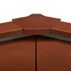 Outsunny 9 x 6ft Metal Garden Shed, House Hut Gardening Tool Storage with Ventilations, Sliding Door, Sloped Roof for Garden, Patio, Brown