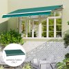 Outsunny Awning Replacement Canopy, Water Resistant UPF 50+ Sun Shade Cover for 3 x 2.5 m Garden Awning (Fabric Only), Green