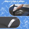 PawHut Cooling Raised Dog Bed, Elevated Pet Bed with Breathable Mesh, UV Protection Canopy, Foot Pads, for Indoor Outdoor, Medium, Large Dogs, 91 x 76 x 89cm - Dark Blue