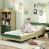 AIYAPLAY Toddler Bed, Kids Bed Frame with Safety Rail, for Ages 3-10 Years, Kids Bedroom Furniture, 195 x 103 x 60.5cm, Green