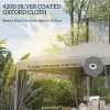 Outsunny 3 x 3m Pop Up Gazebo, 420D Garden Tent Canopy with Removable Mesh Sidewall Netting, Carry Bag for Garden Patio Outdoor, Light Grey